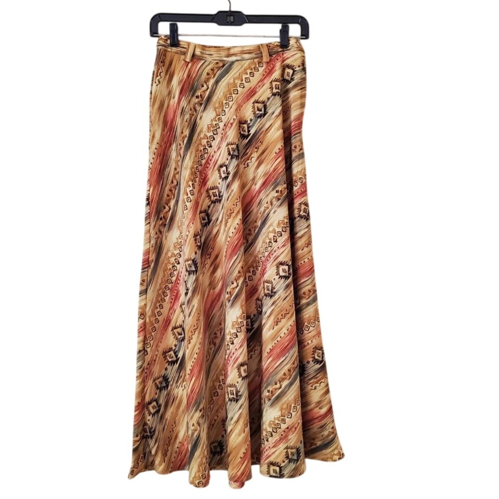 STUDIO WEST Women's Maxi Skirt Size Small Southwestern Multicolor